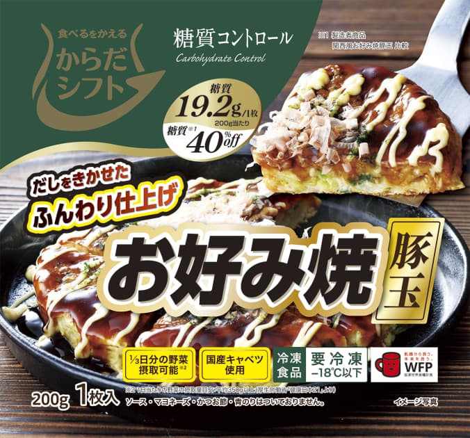 糖質コントロール お好み焼き 豚玉